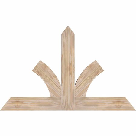 Ekena Millwork Richland Smooth Timber Gable Bracket, Douglas Fir, 36"W x 23"H x 1 1/2"D x 3 1/2"F, 15/12 Pitch GBW036X23X0204RIC00SDF
